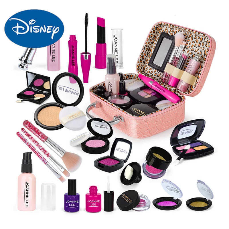 Disney Simulation Cosmetics Set Kids Play House Toys Simulation Make up Lipstick Nail Paint Educational Toys Pretend Makeup Girls Game H251202