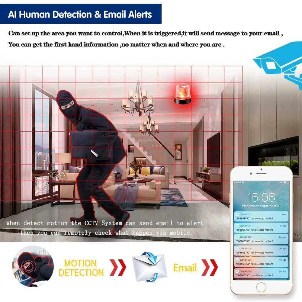 8MP HIK Cpatible Black De IP Camera PoE IR Colorf Night Vision 4K CCTV Security Au Camera PlugPlay With 10CH POE NVR C251202