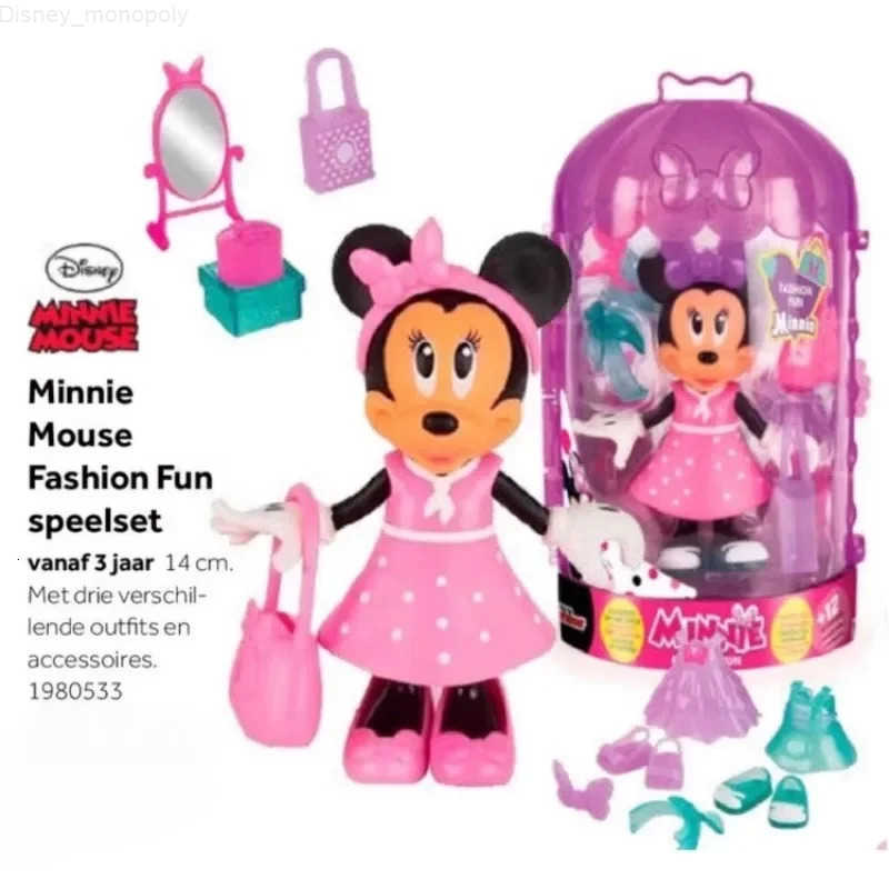 Disney Cartoon Anime Minnie Mouse Shapeshifting Dressing Model Toy Action Figures Collection Ornaments Decoration Children Gifts H251202