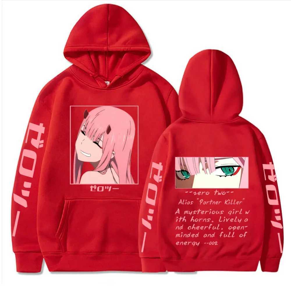 Darling In The Franxx Hot Anime Hoodie Zero Two Eyes Graphic Printed Hooded Women Plus Size Pullover Harajuku Female Sweatshirt J251203