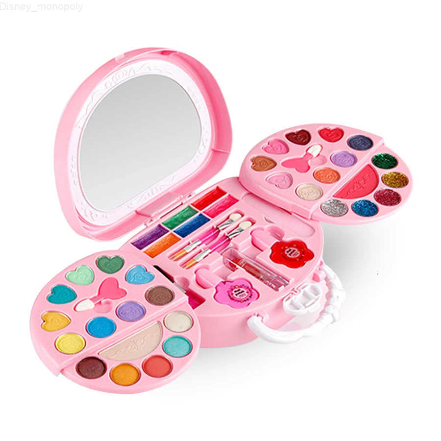 Disney Kids Beauty Toys Makeup Kit little bag Washable Pretend Play Cosmetic Set Toys with Mirror Non-Toxic Safe Birthday Gifts Girl H2512021