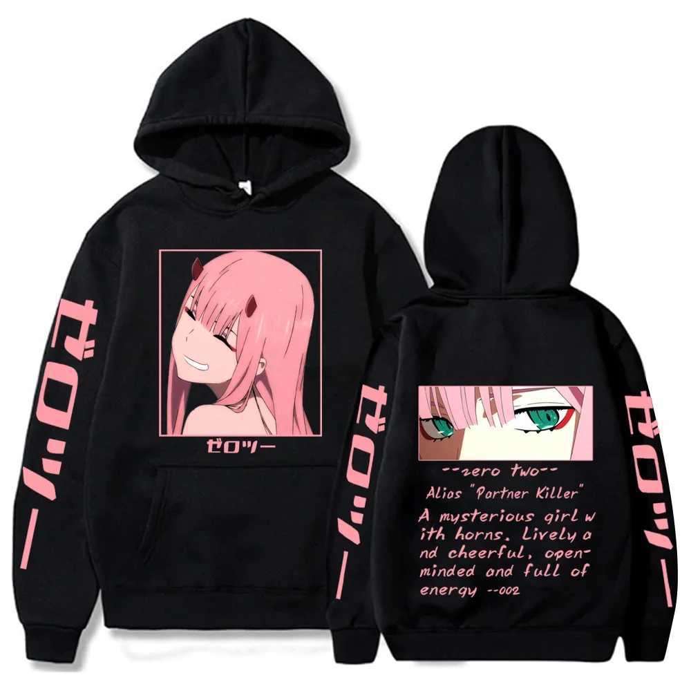 Darling In The Franxx Hot Anime Hoodie Zero Two Eyes Graphic Printed Hooded Women Plus Size Pullover Harajuku Female Sweatshirt J251203