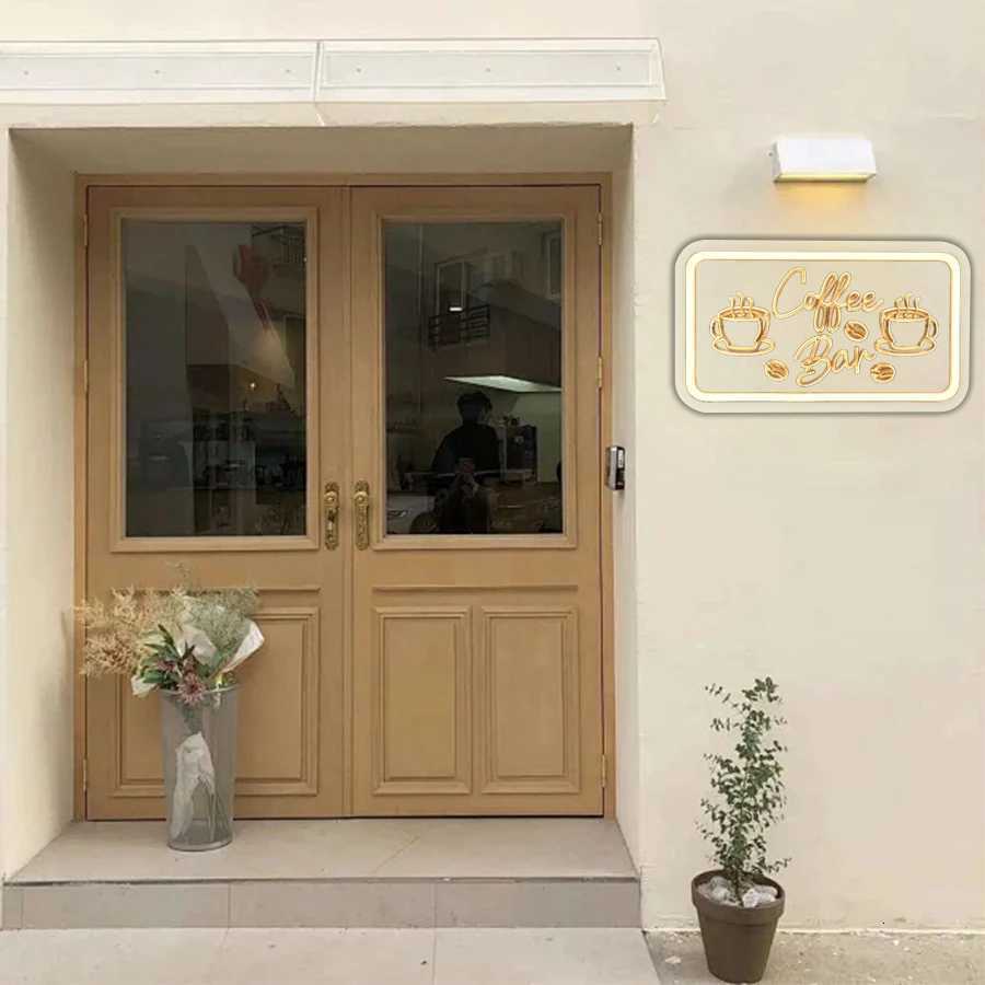 Coffee Bar Neon Sign For Cafes Restaurants Shop Coffee Corner Home Kitchen Wall Music Studio RoomDecor GiftBarClubParty H251201
