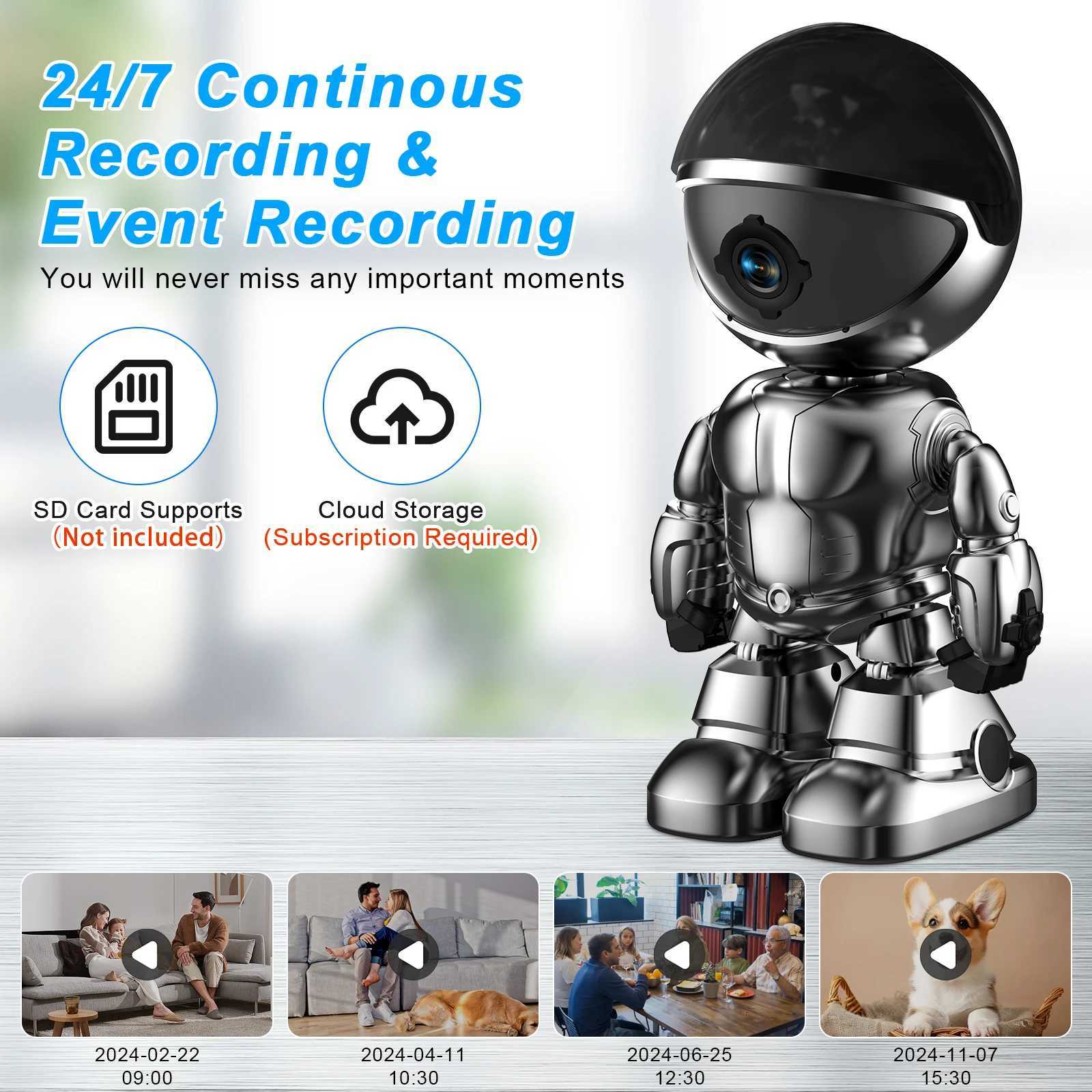 WESECUU 1080 HD Robot Camera Wifi P Indoor He Security Camera Night Vision Two Way Au Auto Tracking Indoor Baby Monitor C251202
