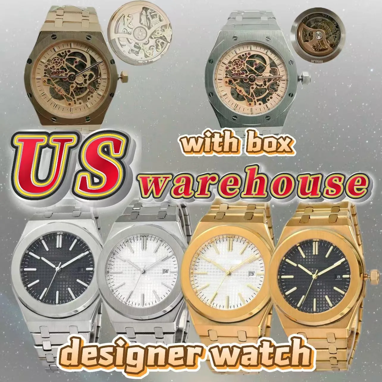 watch mens luxury designer watch watches men automatic skeleton 41mm full stainless montre reloj