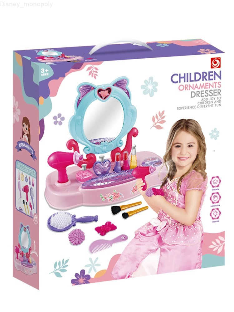 Disney Little Princess Countertop Dressing Table Toy Pretend Play Role-Playing Dress-Up Accessories Series H251202