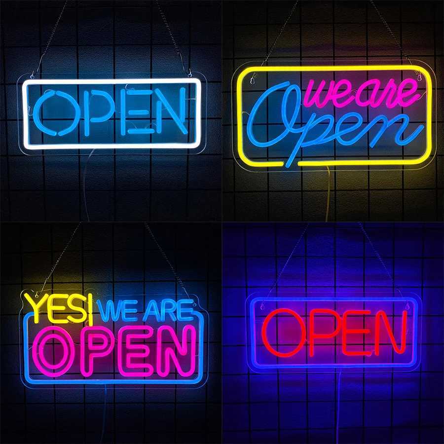 Open Led Neon Sign Business Personality Icon Usb Powered Used For Bars Clubs Restaurants Hotels Parties Game Rooms Decor H251201