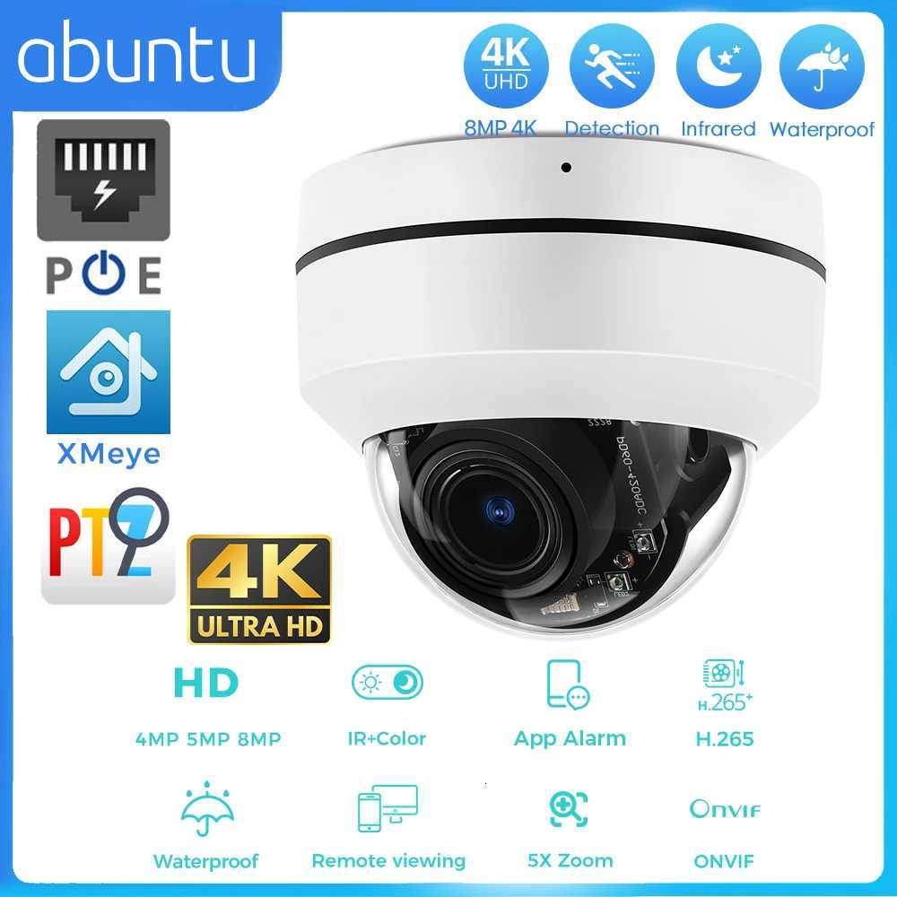 8MP 4K POE PTZ IP Camera Outdoor Waterproof Metal Vandal-proof CCTV Security Surveillance Camera 5MP He Ceiling De Camera C251202