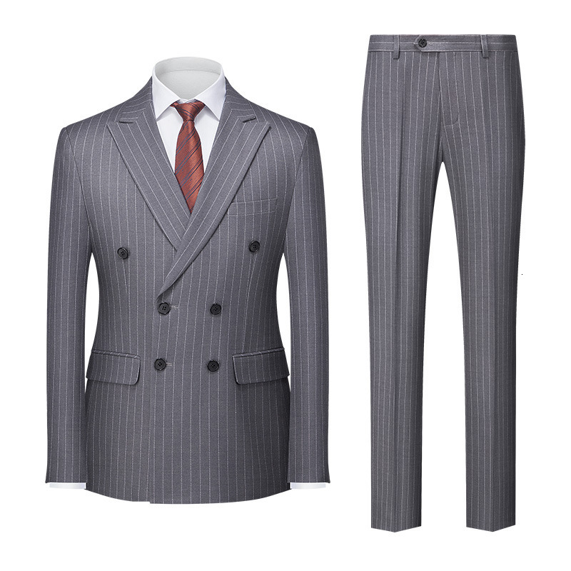 Men Suits Blazers Striped Mens For Wedding Custom Made Double Breasted Man Costume Groom 2 Pieces Tuxedos Blazer Pants 230814