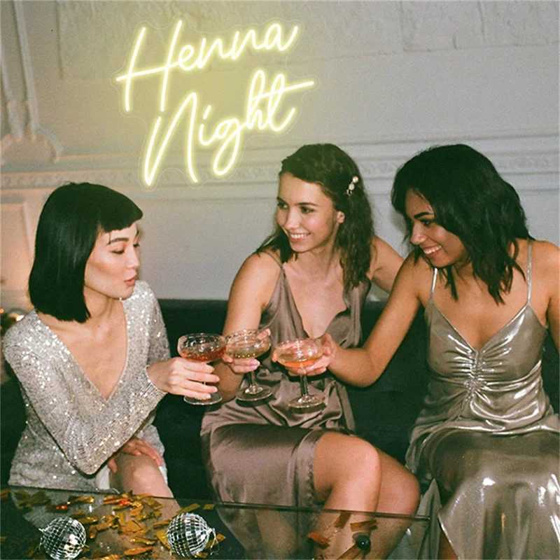 Henna Night Neon LED Signs Wedding Signs Bridal Decoration Bedroom Party Wall Art Decor Wedding Supply H251201