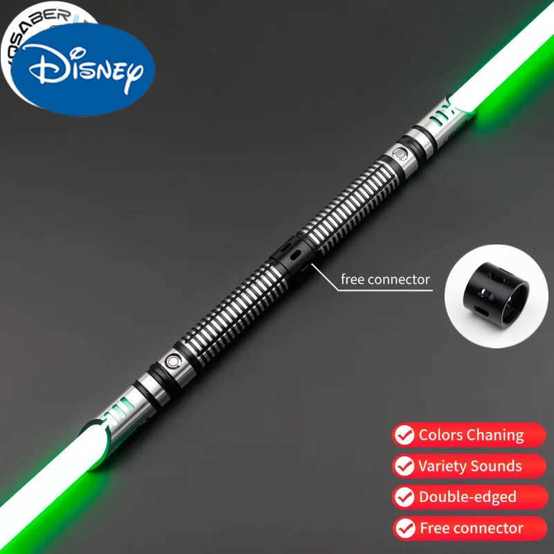 Disney TXQSABER Double-edged Lightsaber Smooth Swing Colors Changing Bluetooth Gesture Control Force Blaster Jedi Laser Sword Kids Toys H251202