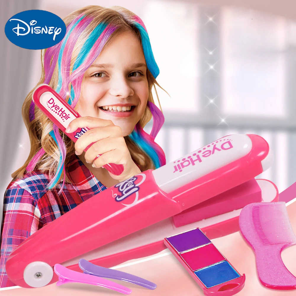 Disney Childrens Simulated Hair Dyeing Stick Set DIY Hair and Makeup Tools Girls House Hair Accessories and Makeup Toy Gifts H251202
