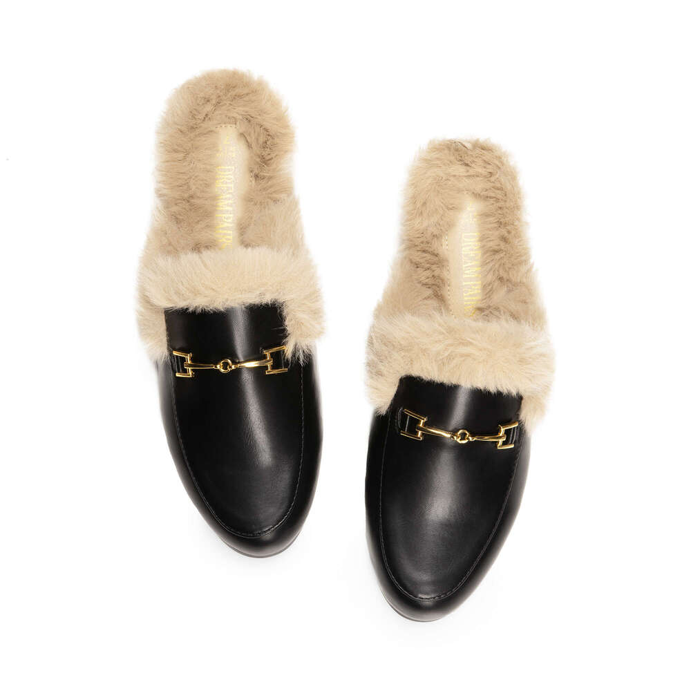 Slippers Mule Leather Slipper Designer Princetown Shoes Luxury Mules Mens Womens Genuine Leather Velvet Loafers with horsenbit Men Women Slip On Flats