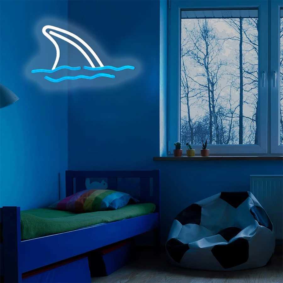 Shark Neon Sign Acrylic Usb Night Light Used For Art Decor Of Bedroom Shop Bar Game Room Office And Party Supplies Wall H251201