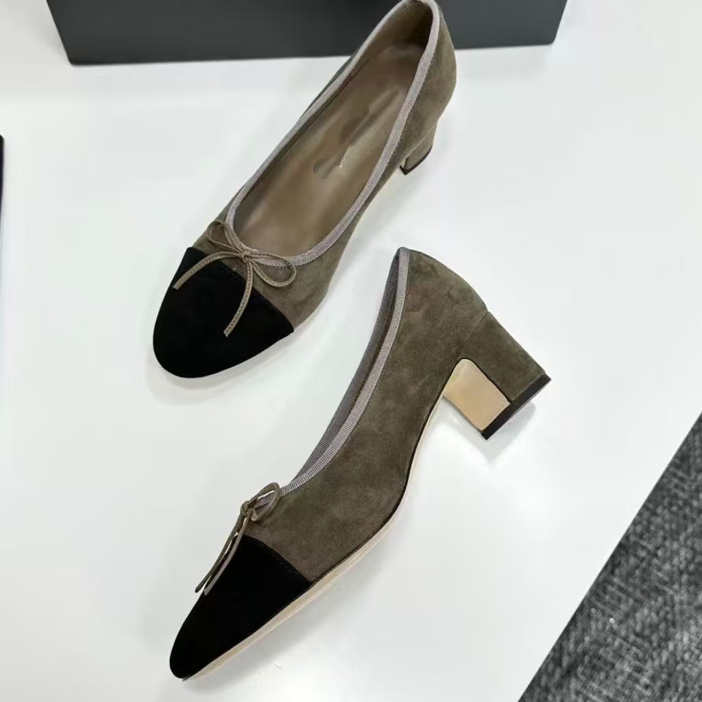 Top quality Bowtie pumps Chunky Block heels sandal Real leather loafers Kitten heels Dress shoes Luxury designer shoes for womens Factory footwear bag