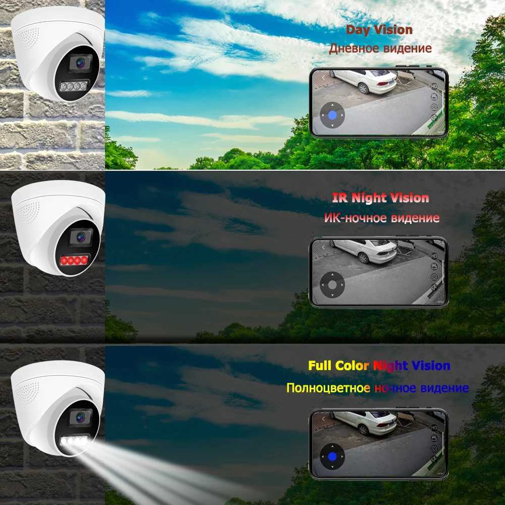 4K 8MP Surveillance Camera IP POE H265 Au De HD Night Vision Human Detect 48V 4MP CCTV Video Security For NVR C251202