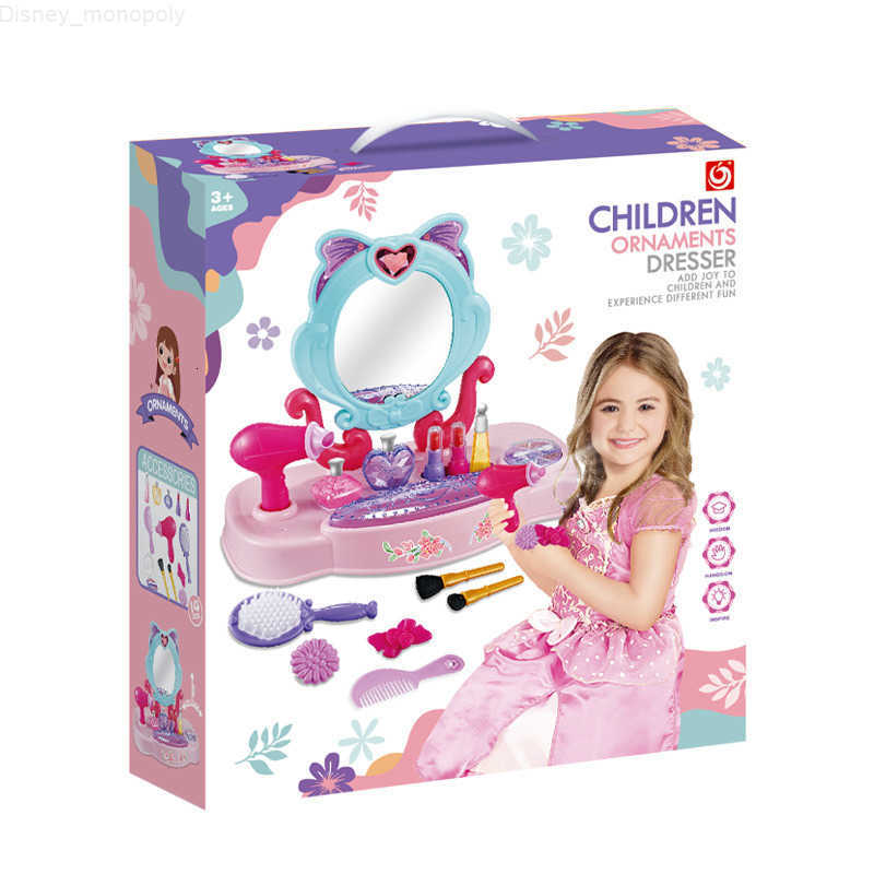 Disney Little Princess Countertop Dressing Table Toy Pretend Play Role-Playing Dress-Up Accessories Series H251202