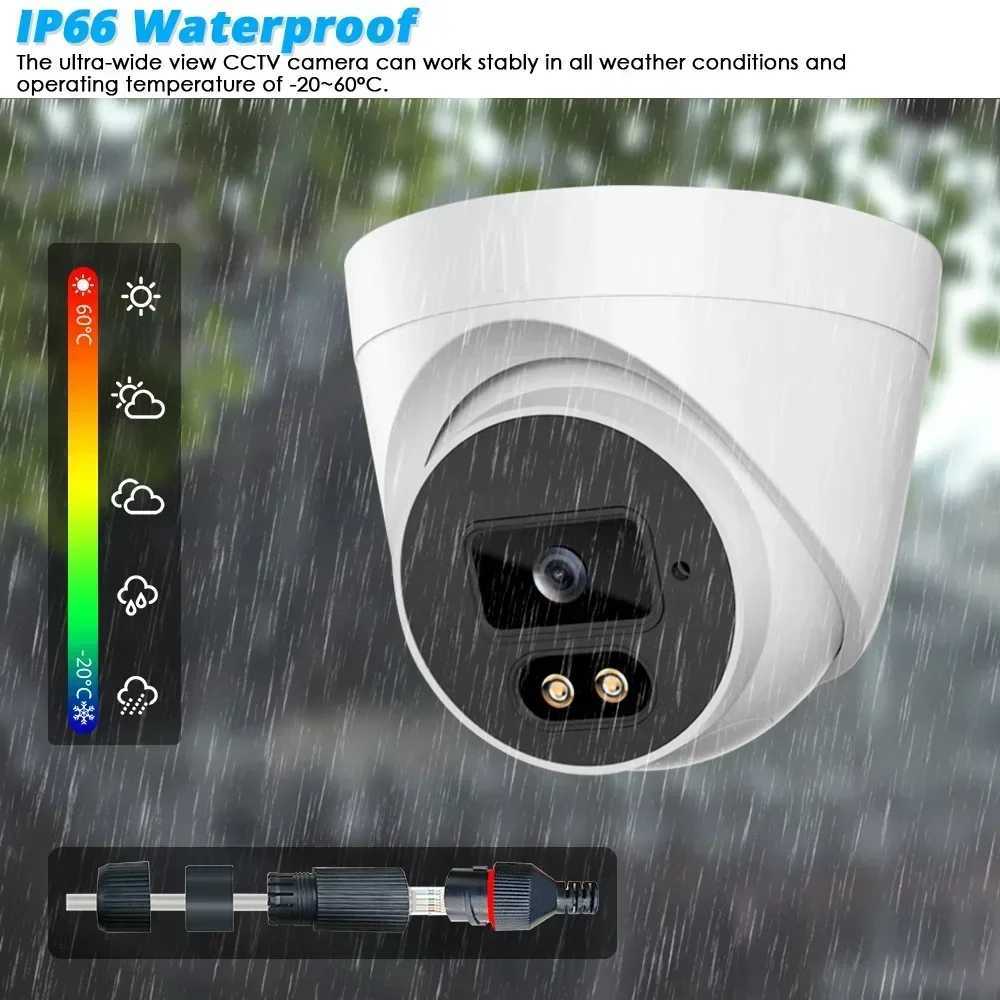 6MP PoE IP De Camera 2-Way Au Human Detect 100ft Color Night Vision Indoor Outdoor Video Surveillance Camera Tuya Samrtlife C251202