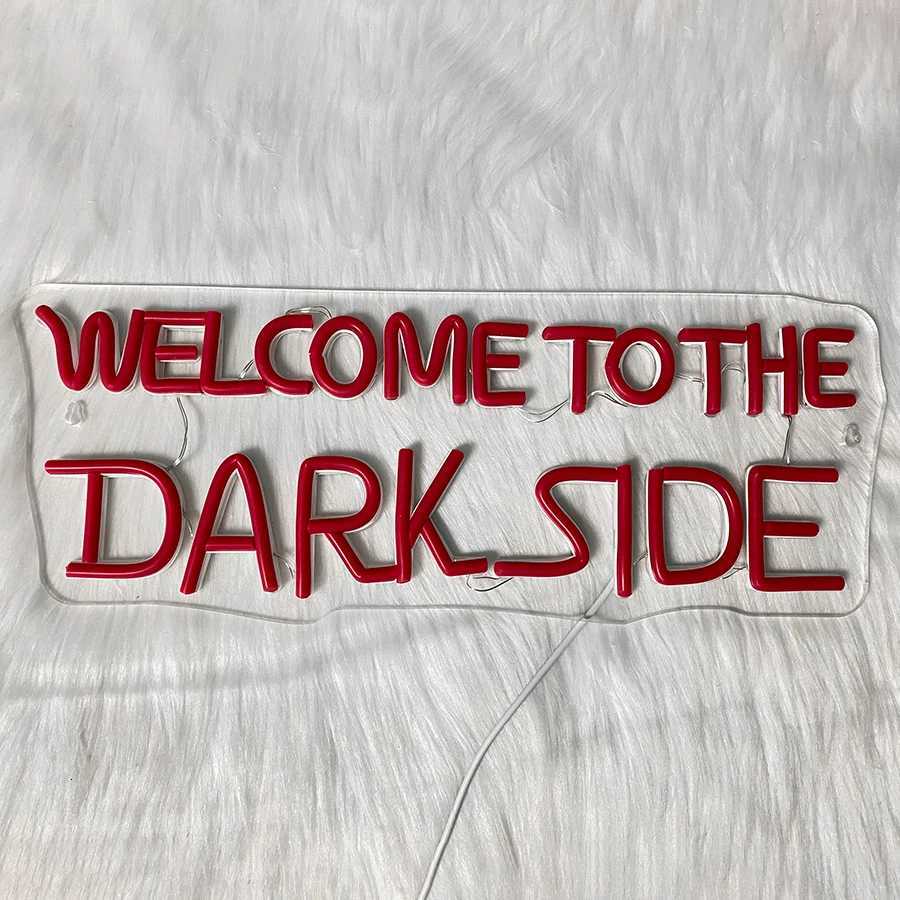 Welcome To The Dark Side Neon Sign Letter Lamp Icon Usb Powered Used For Bedroom Game Room Haunted House Halloween Decor H251201