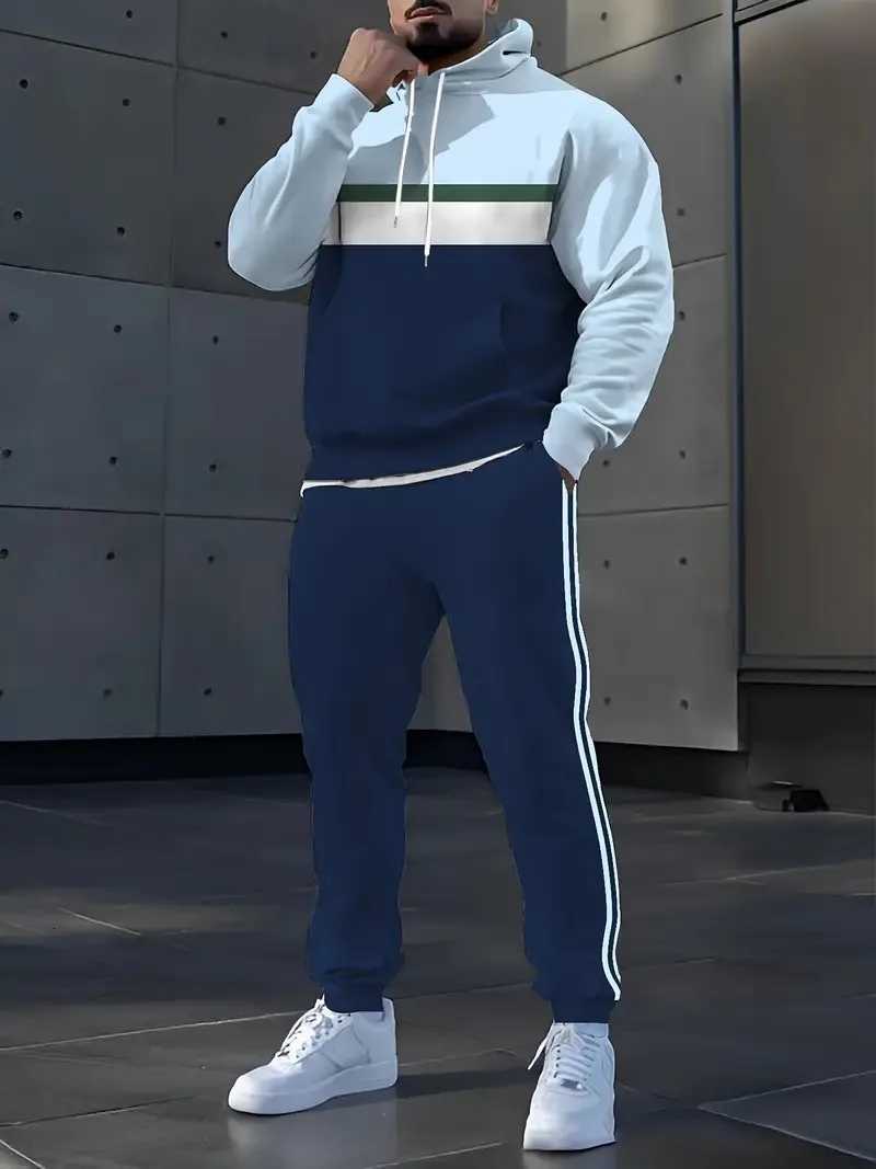 The new mens set for Spring and Autumn 2025 features a casual fashionable soft and comfortable 3D pattern print W251202