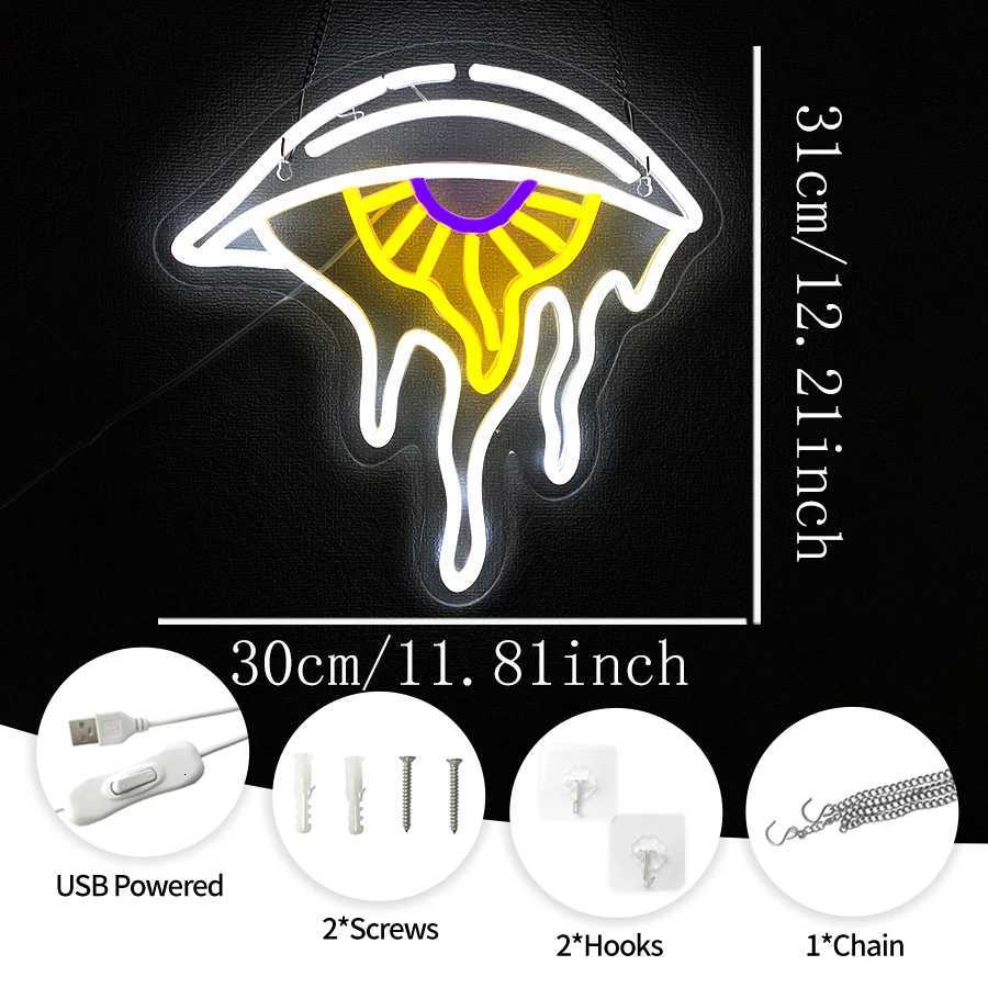 Animation Neon Sign Evil Melting Eyes Personality Icon Used For Bedroom Game Room Bar Club Party Man Cave Wall Decor H251201