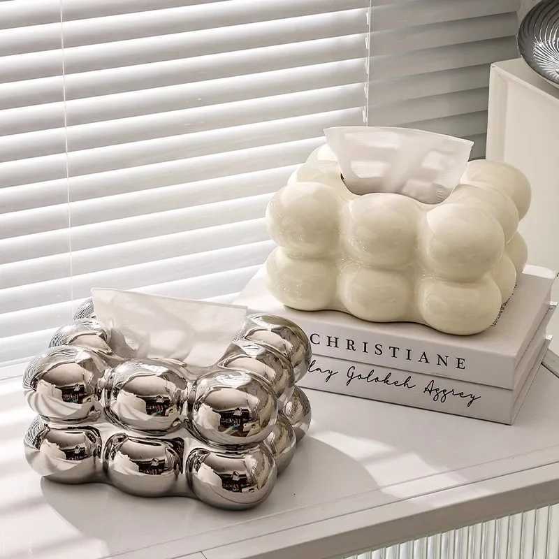 Bubble Shaped Tissue Box Modern Artistic Tissue Holder for He Decor High End Dining Table Ceramics Affordable Luxury H251201