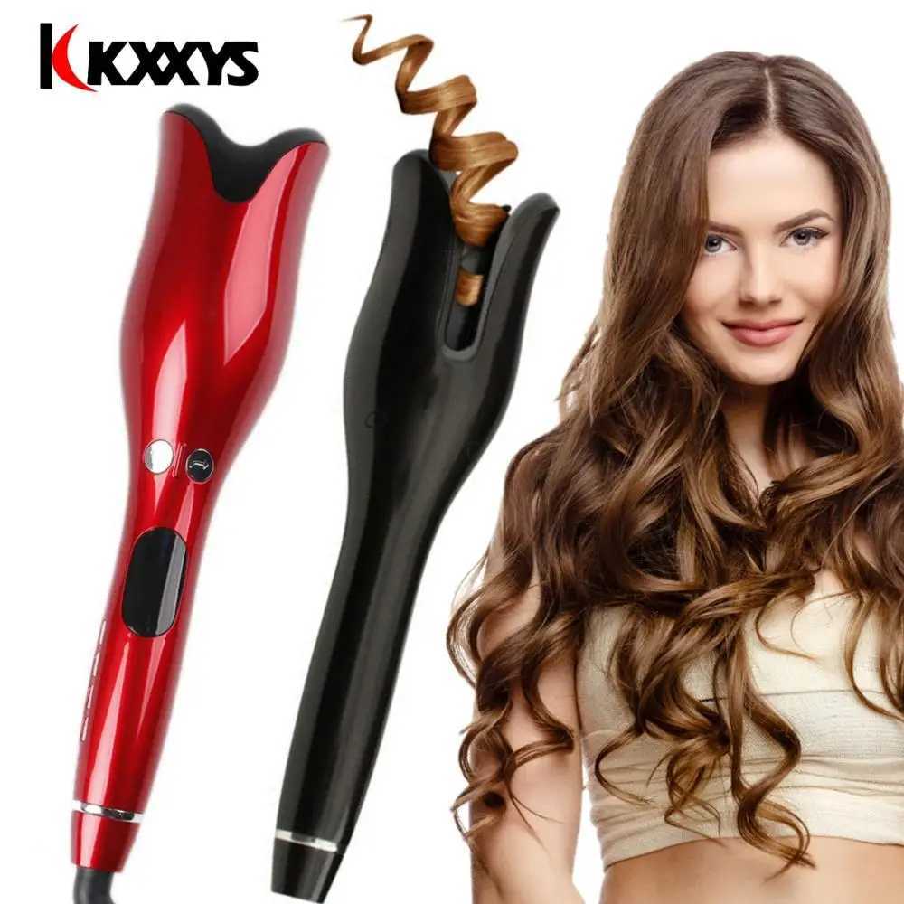 Autatic Hair Curling Iron Air Curler Wand Curl 1 Inch Rotating Magic Salon Auto Curlers LCD Display C251202
