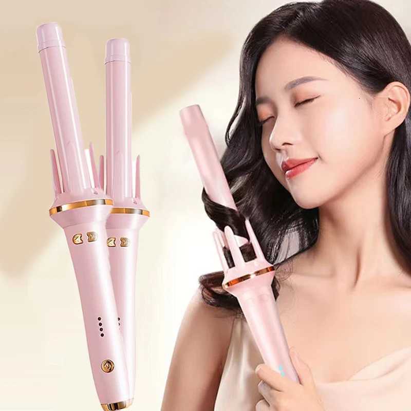 Portable Ceramic Electric Curling Iron Ptc Heating Autatic Rotating Magic Curling Iron Salon Hair Styling Tool C251202