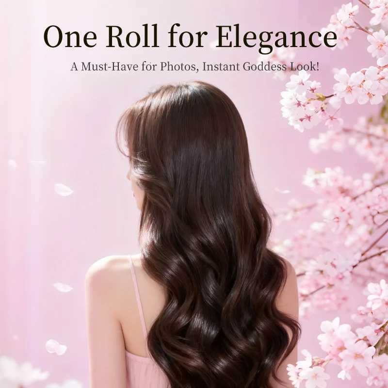 32mm Autatic Curling Iron Wand Negative Ion-4 Temperature Settings Ceramic Coated Barrel for Long La Curls Hair Styling C251202