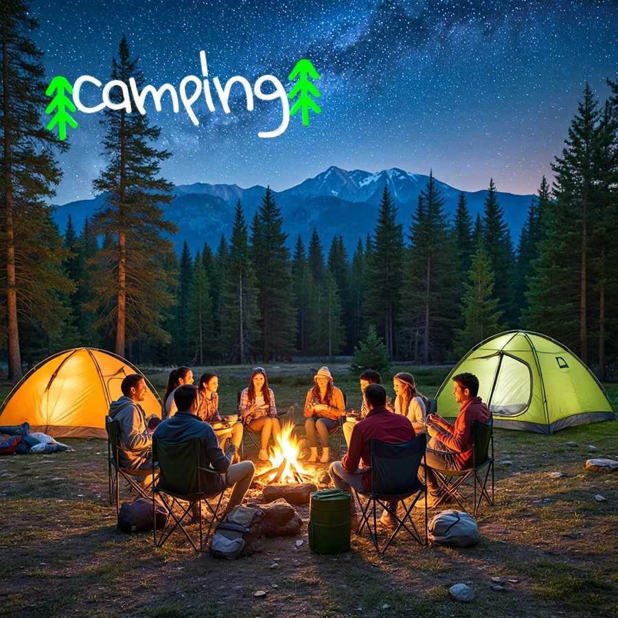 Camping Led Neon Sign White Letter Lamp Usb Powered Used For Club And Campsite Decor Camping Car Background Art Wall Lamp H251201