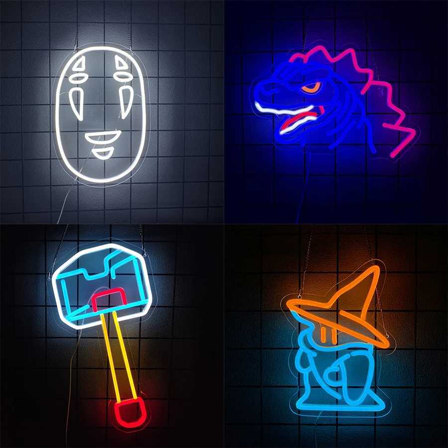 Animation Neon Sign Cartoon Aesthetic Operation Lamp Wall Decor Used For Room Game Room Club Office Man Cave Wall Lamp H251201