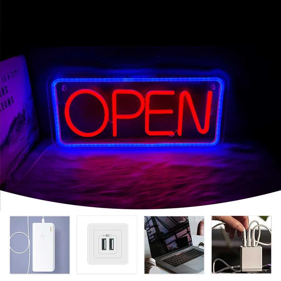 Open Neon Sign Large Business Lamp Powered By Usb Used For Decor At The Entrance Of Coffee Shop Bar Restaurant And Salon H251201
