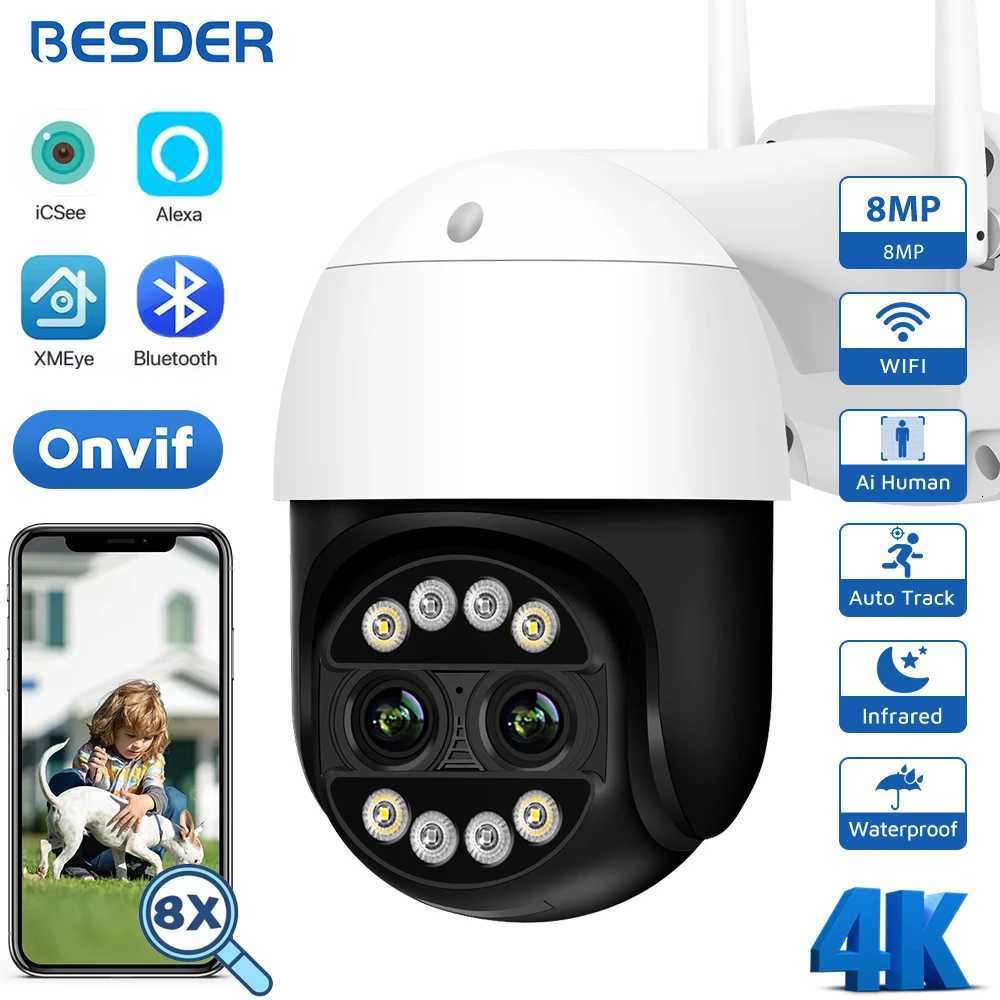 4K 8MP PTZ WiFi Camera 8X Digital Zo AI Person//Vehicle Detection Outdoor CCTV Survalance Cameras 4MP Security IP Camera C2512022