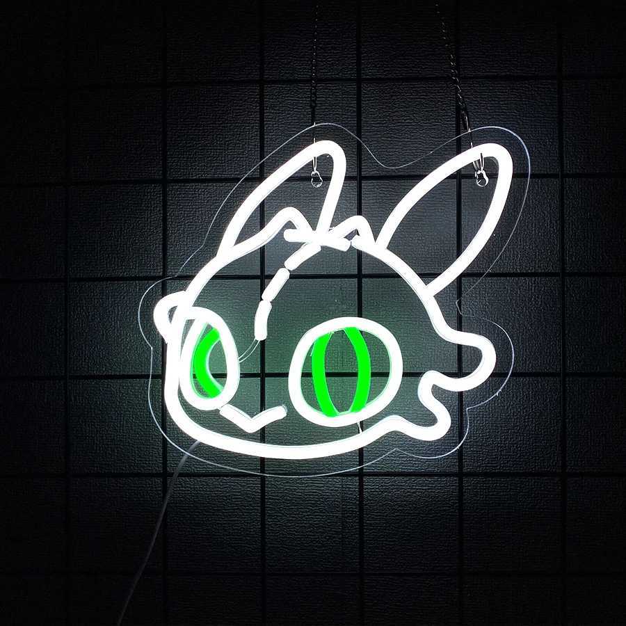 Animation Led Neon Sign 3D Carved Cat Icon Bedroom Game Room Office Pet Shop Bar Decor Birthday Party Christmas Gift H251201