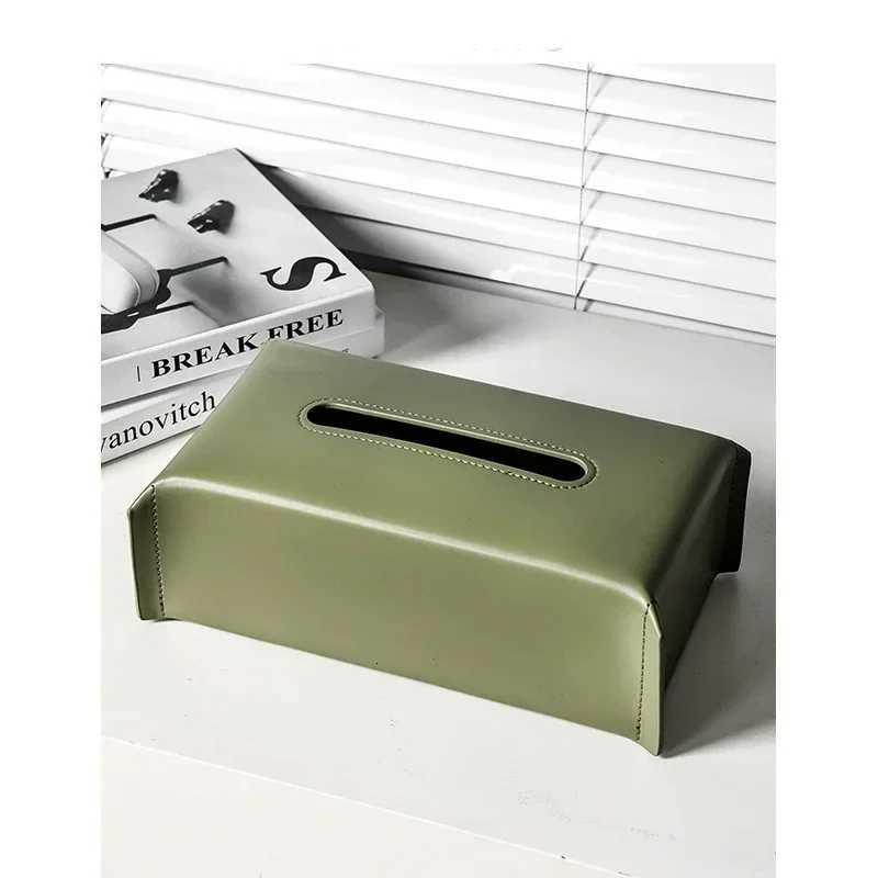 Light luxury leather tissue box and napkin cover simple and elegant suitable for hes and offs can hold tissues H251201