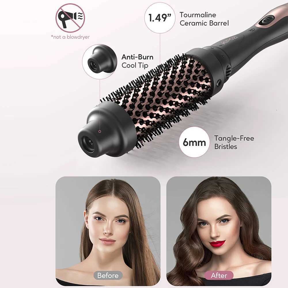 KIPOZI Electric Hair Curler 5 in 1 Replaceable Curling Wand Set Long Curling Tong Wand Ptc Professional Hair Curling Iron C251202