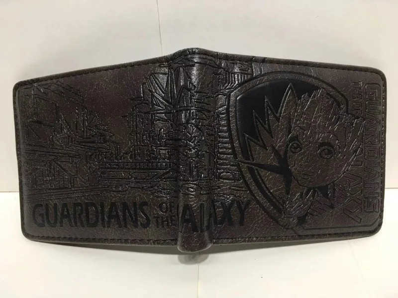 Disney Marvel Groot Wallets Guardians of The Galaxy Cute Cartoon PU Coin Purse Money Bag Short MultiFunction Portable Fashion Men Women H251202