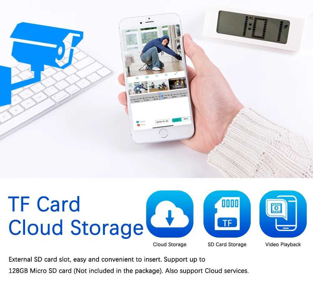 Tuya Smart Life He Metal De 5MP Day Night Vision Camera WiFi Outdoor IP66 Waterproof He Security Human Detection Ip Camera C251202