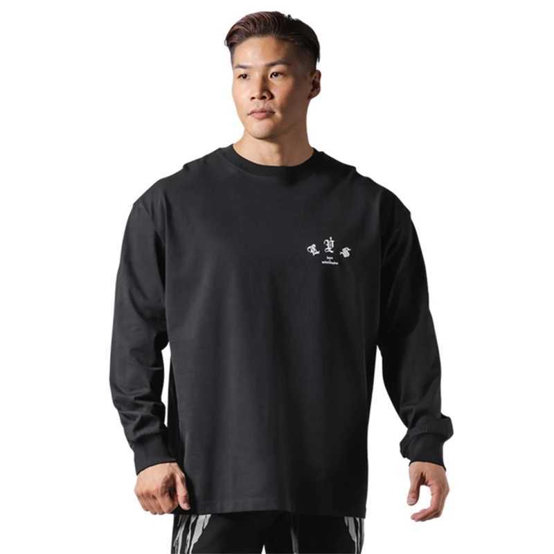 LYFT New Men Running Loose Sports T-shirt Cotton Long Sleeved T-shirt Male Brand Gym Shirt Slim Fitness Tees Training Tops J251203