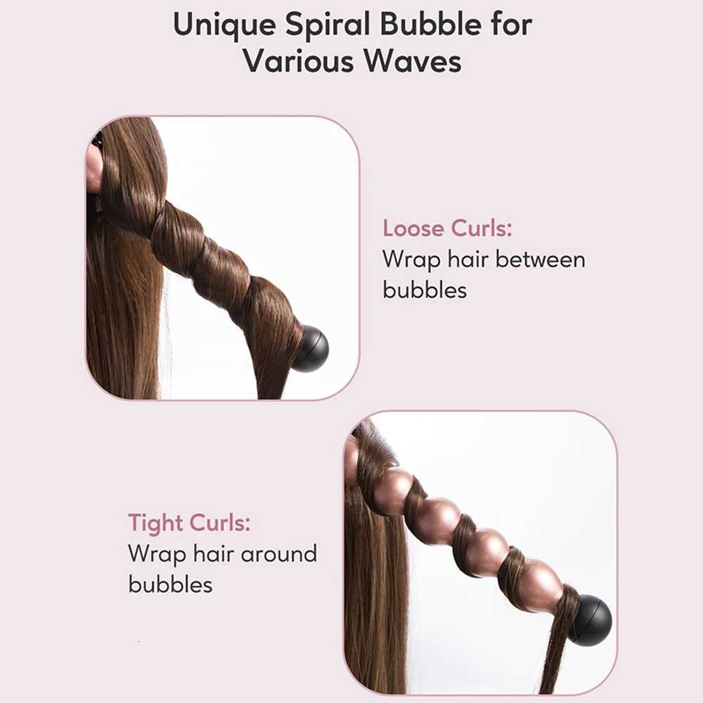 KIPOZI Electric Hair Curler 5 in 1 Replaceable Curling Wand Set Long Curling Tong Wand Ptc Professional Hair Curling Iron C251202