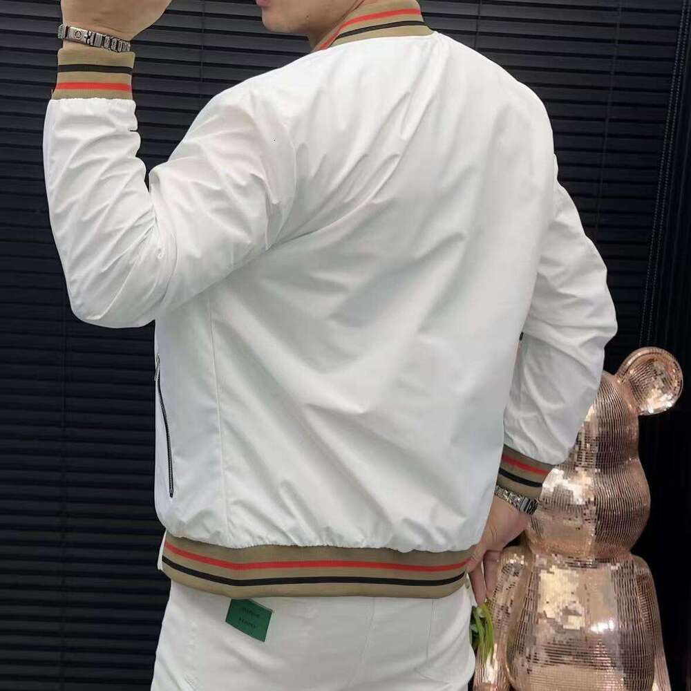 Autumn Light Luxury Men's Trendy Brand Patchwork 2025 New Fashion Trend Casual Versatile Baseball Jacket Collar