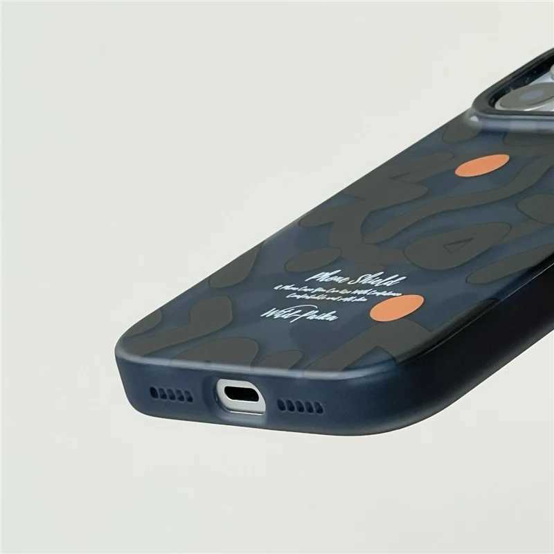 Trendy Graffiti Pattern for Wireless Charge Case For iPhone 17Air 17Pro 16 15 17Pro Max Matte Shockproof Magnetic Cover J251202
