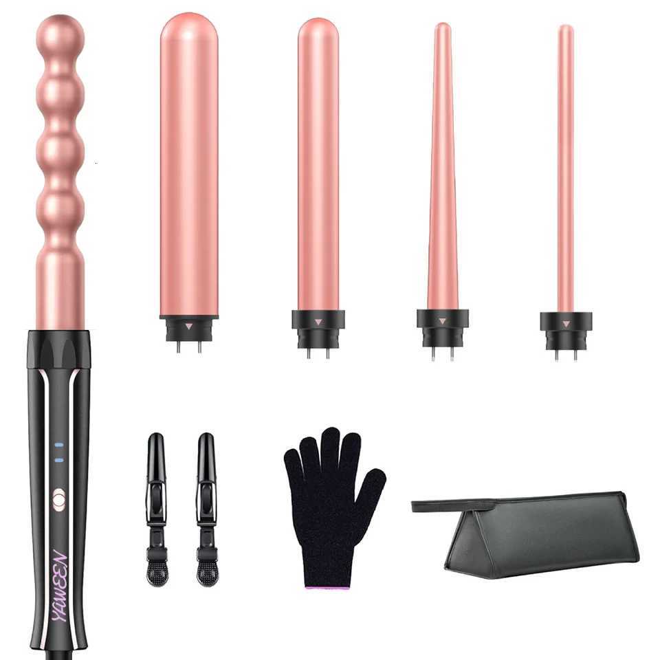 5 in 1 Curling Iron Set Hair Curlers with Interchangeable Ceramic Barrels 076-125 Hair Crimper Wand Curling Iron Wave C251202