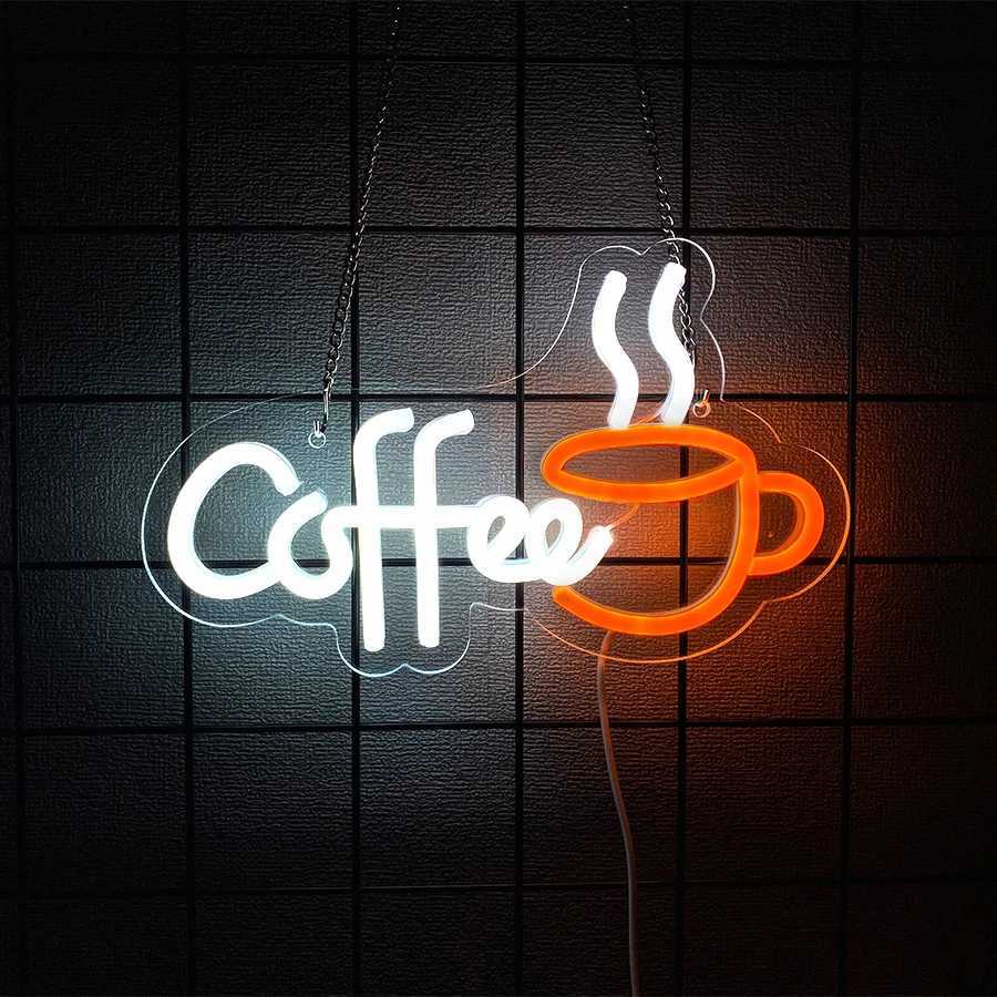 Coffee Led Neon Sign Coffee Super Bright Sign Usb Connection Powered Suitable For Coffee Shop Front Desk Business Art Decor H251201
