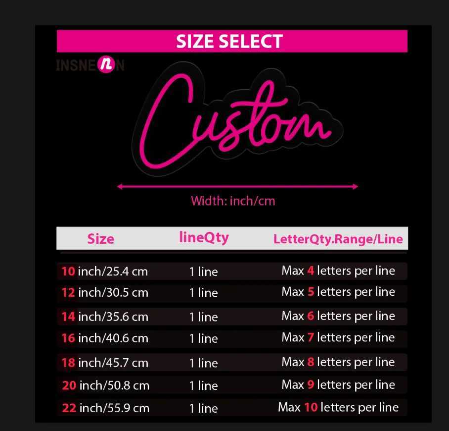 Custom your Personalised Name Neon Sign Light for girls/boys Birthday Party Bar Wedding Room Wall Decoration Neon Led sign H251201