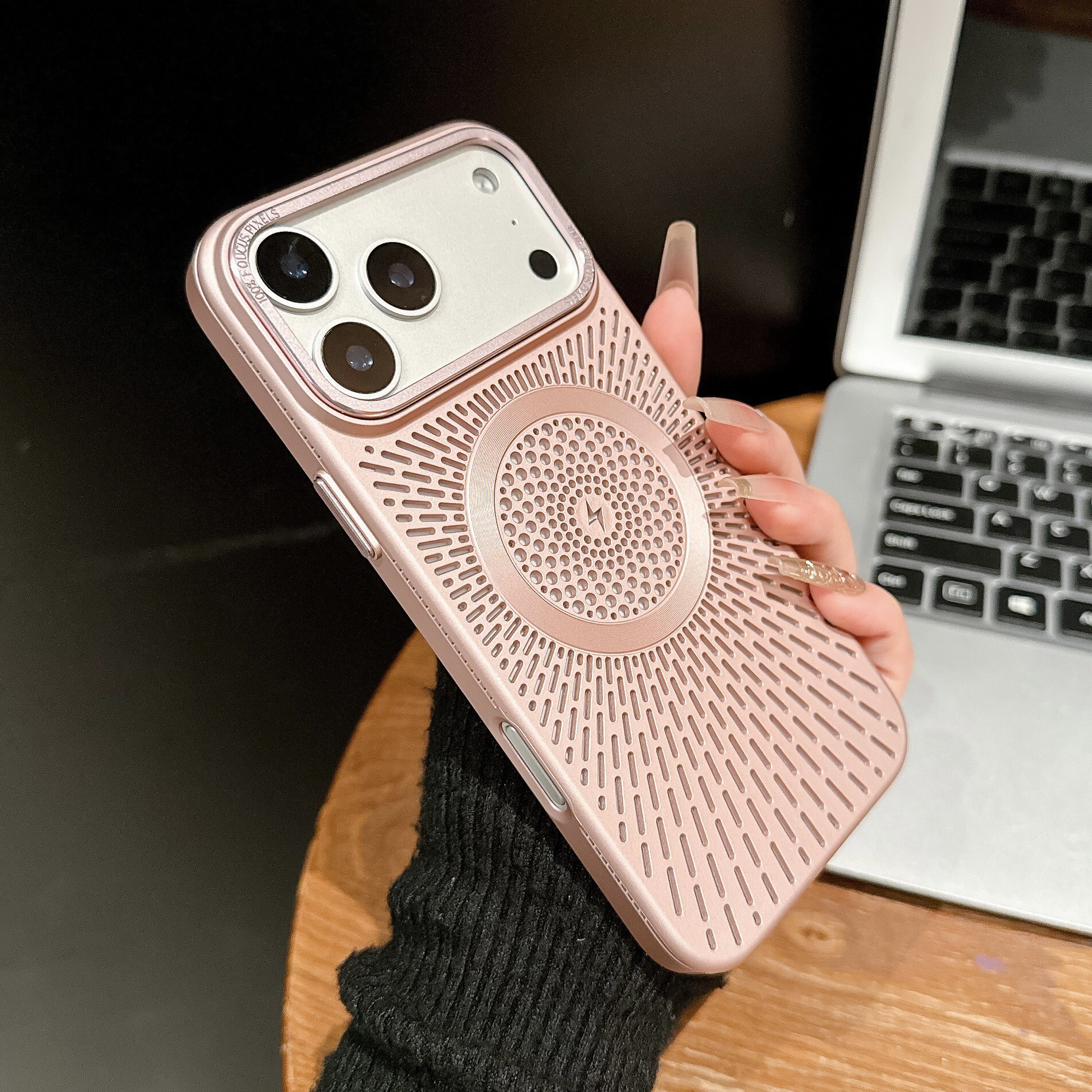 Magnetic Phone Case iPhone 17 Pro Max Compatible With Apple 16/15 Pro Shockproof Hollow Design Case