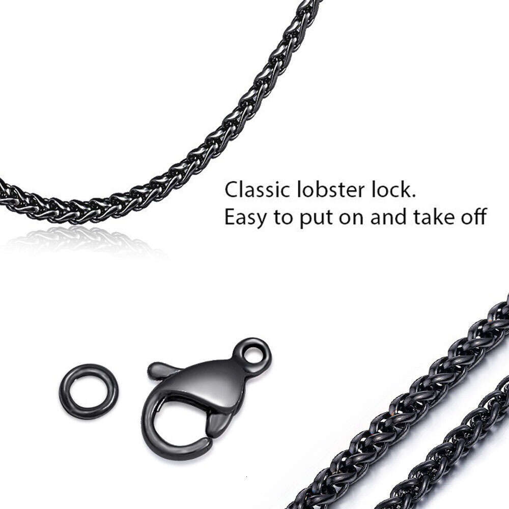 Cross-Border Hip-Hop Style Stainless Black Dragon Bone Flower Basket Titanium Steel Accessories Chain Men's Necklace In Stock Wholesale