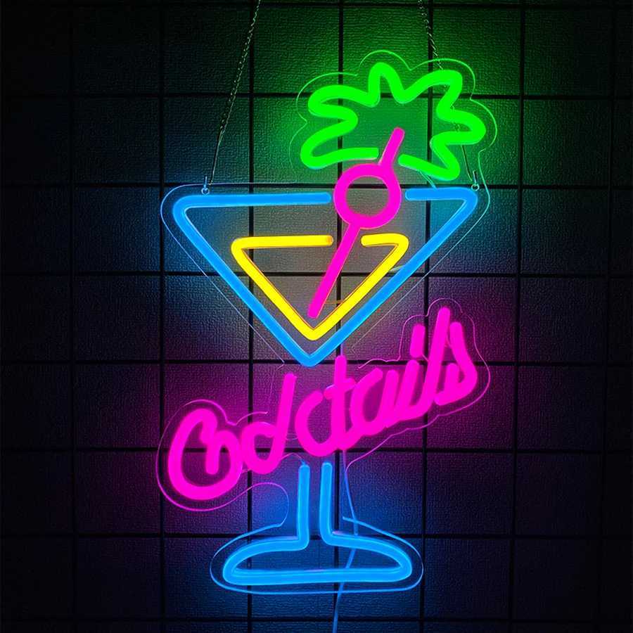 Bar Series Neon Signs Cocktail Icon Aesthetic Wall Lamps Usb Powered Used For Bars Clubs Parties Man Caves Art Decor H251201