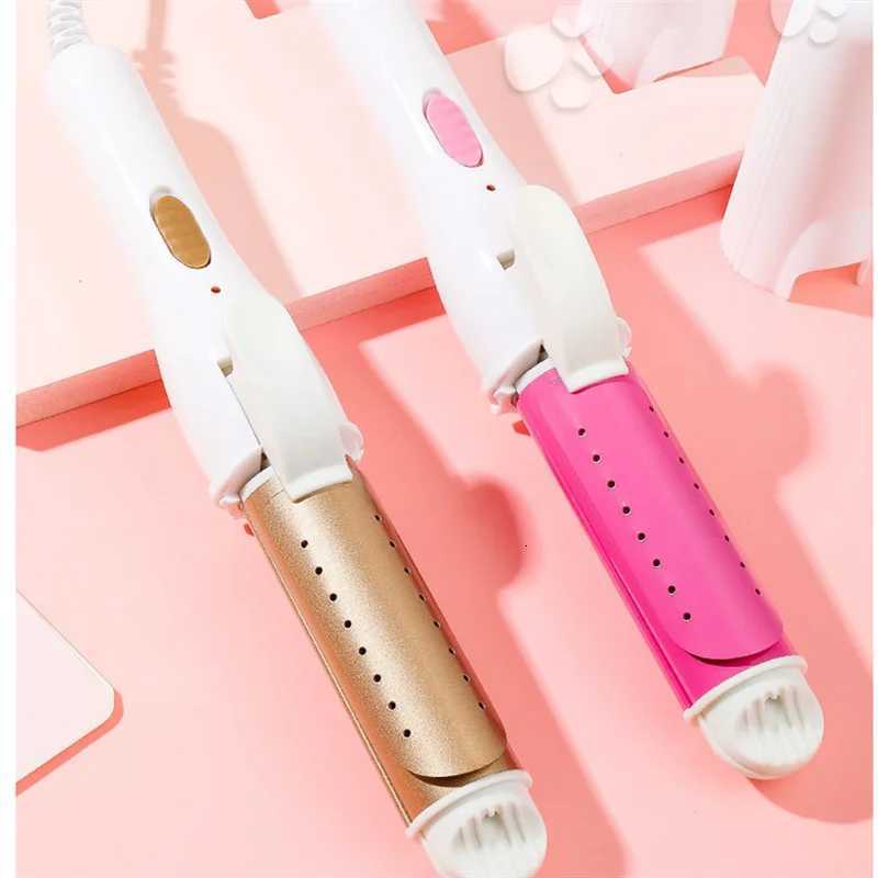 Professional Mtifunction 3-in-1 Gold Ceramic Hair Styling Tools Curling Iron Hair Straightener Heated Roller For Curls Styles C251202