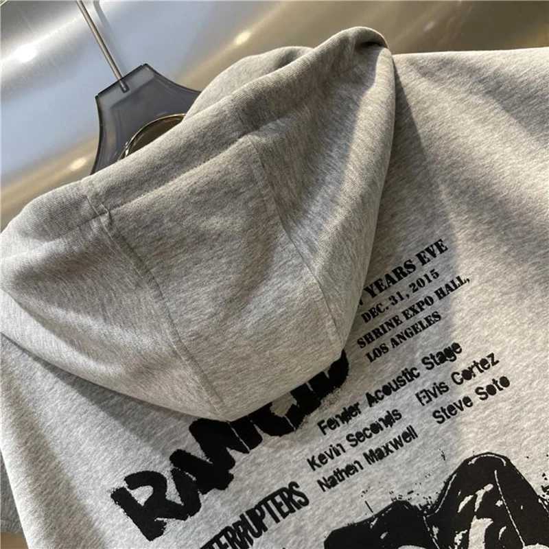 Fashion Printed Letter Sleeveless Zipper Hooded Sweatshirts Men Clothing 2025 Summer New Loose Punk Tank Top Casual Sweatshirts J251203